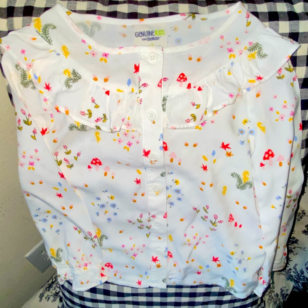 Little white long sleeve button down